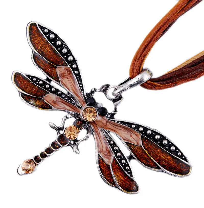 Kristel | Crystal Dragonfly Pendant Necklace