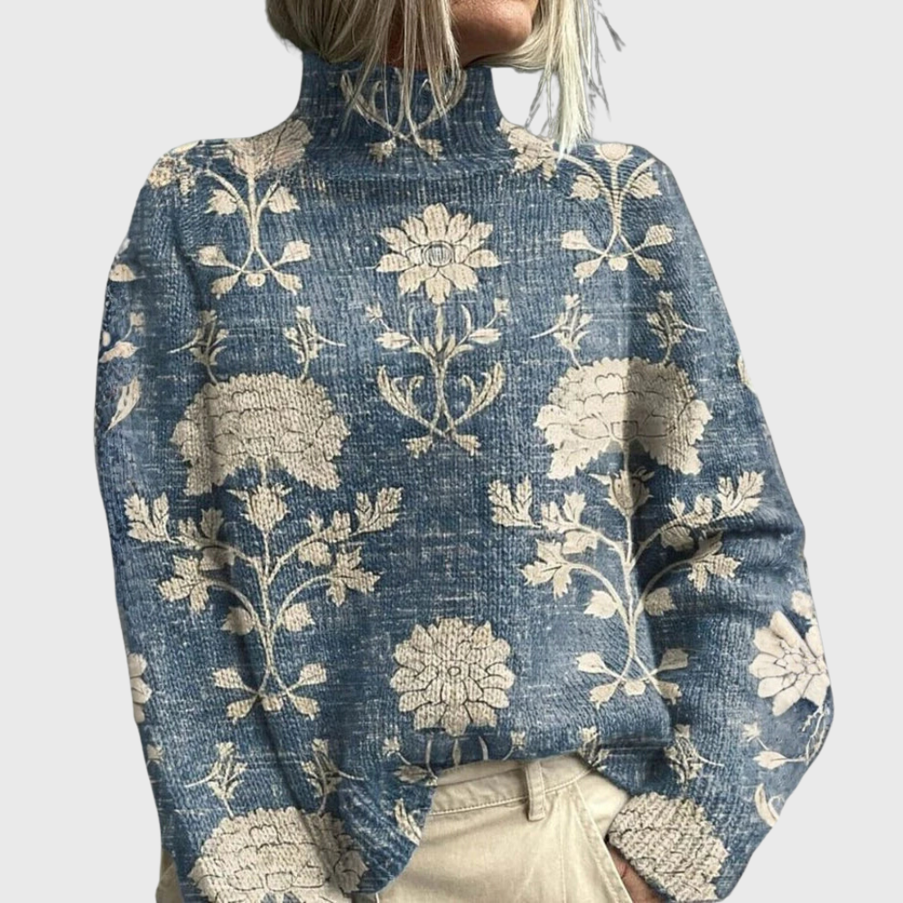 Hazelle | High-Neck Knit Sweater