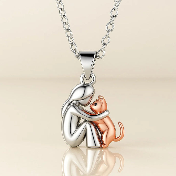 Aster | Cat Hug Pendant Necklace
