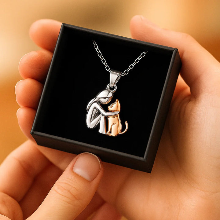 Aster | Cat Hug Pendant Necklace