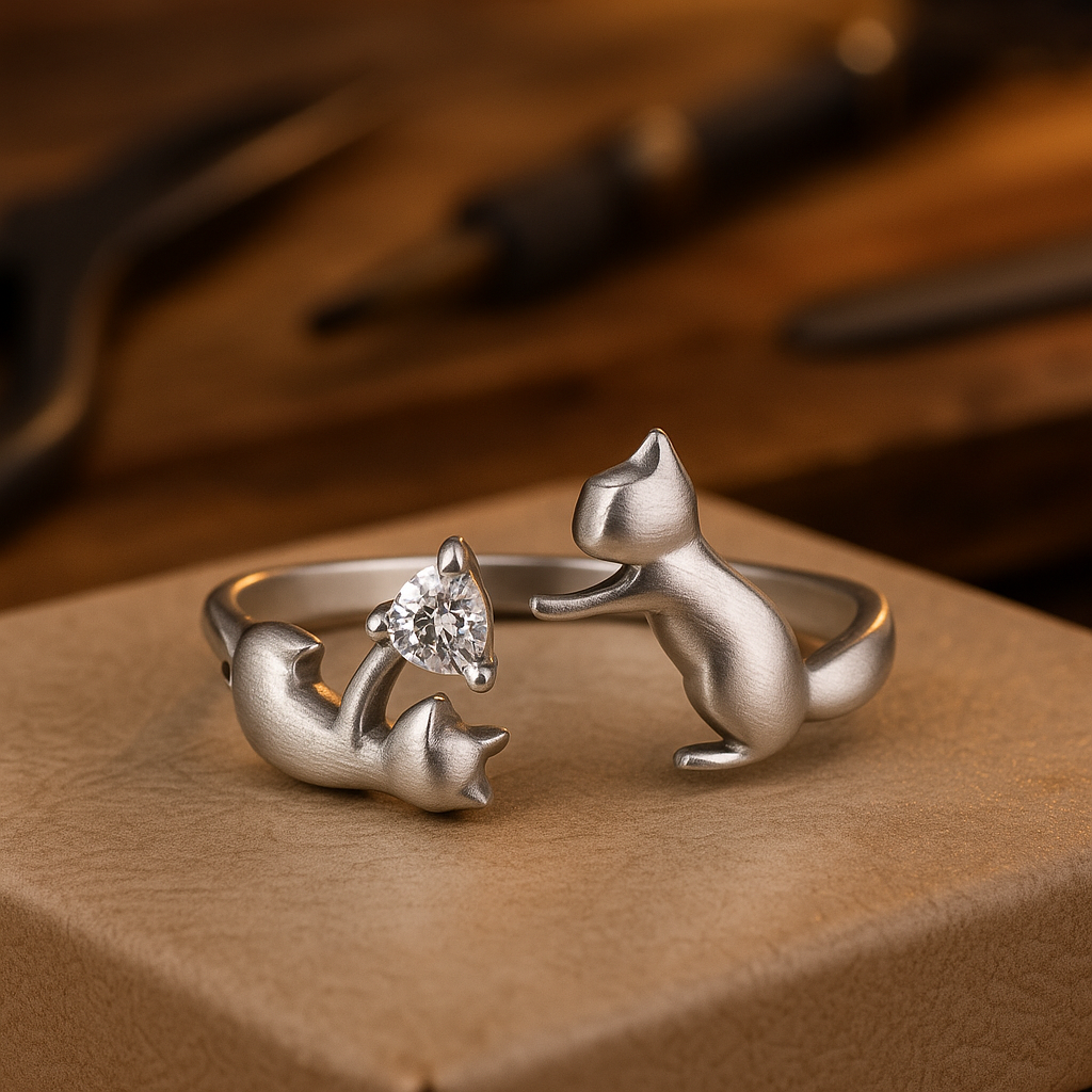 Susannah | Sterling Silver Cat Ring