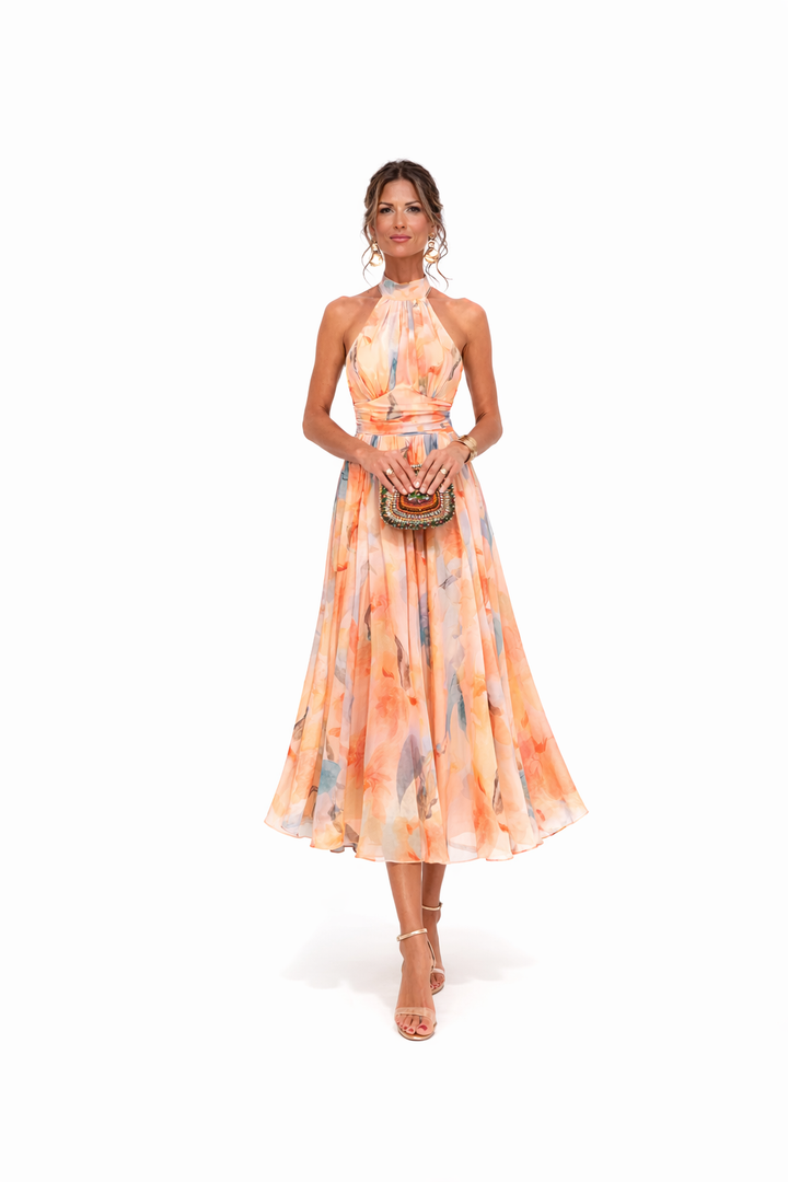 Claire | Elegant Halter Neck Dress
