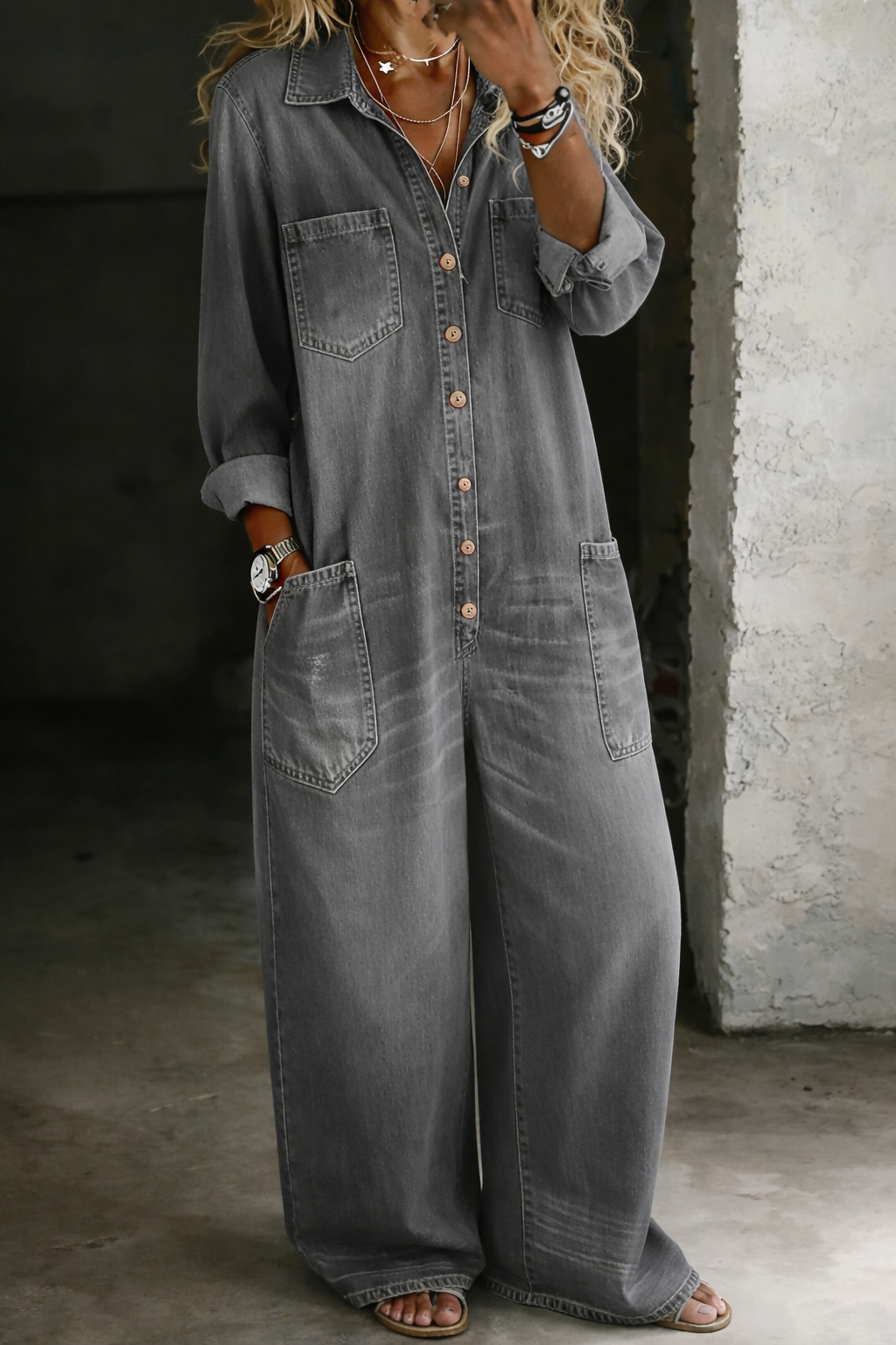 Camille | Chic Comfort Denim Overall