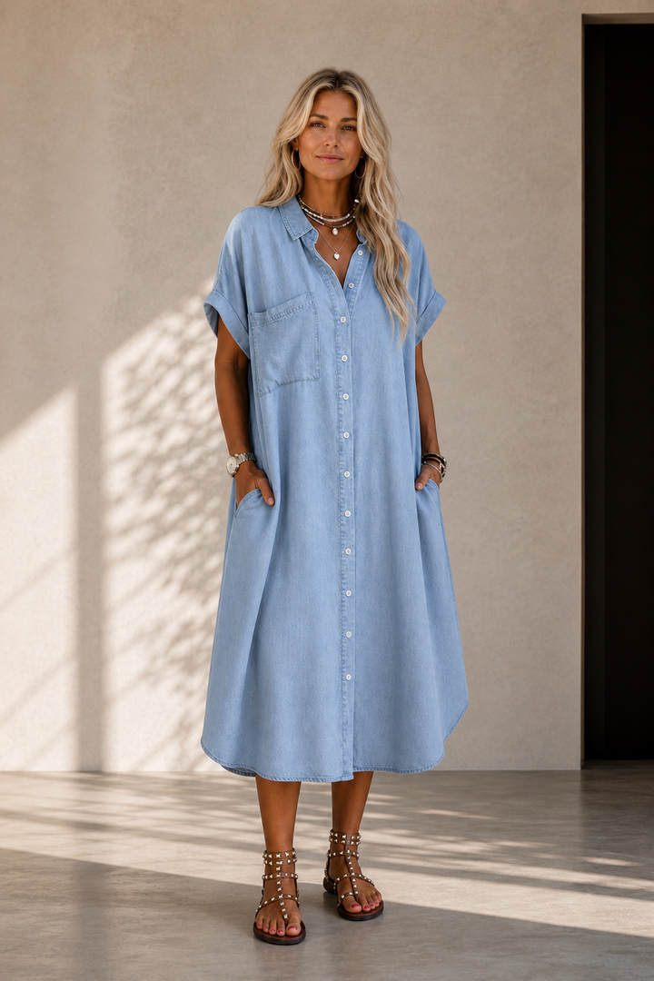 Karen | Everyday Denim Midi Dress