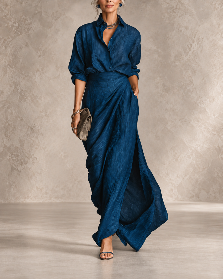 Evelina | Pleated Maxi Two-Piece