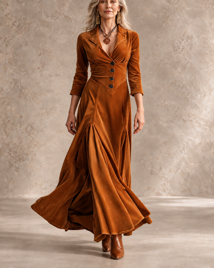 Gracie | Elegant Button-Front Collar Dress