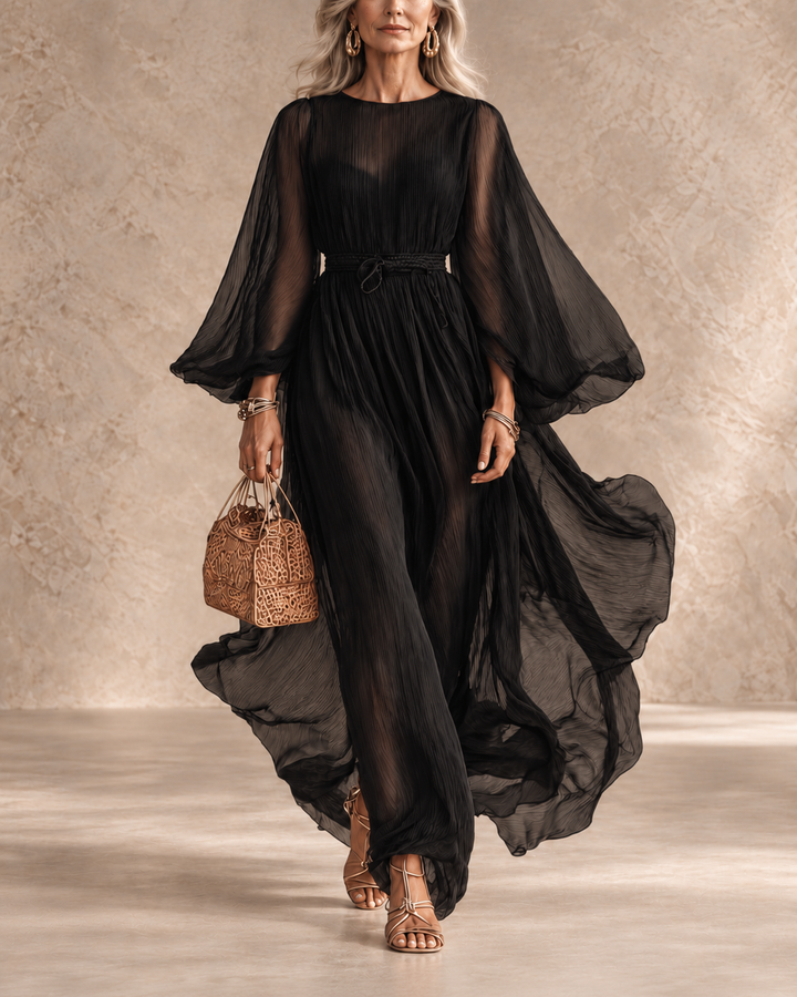 Alaina | Elegant Pleated Maxi Dress