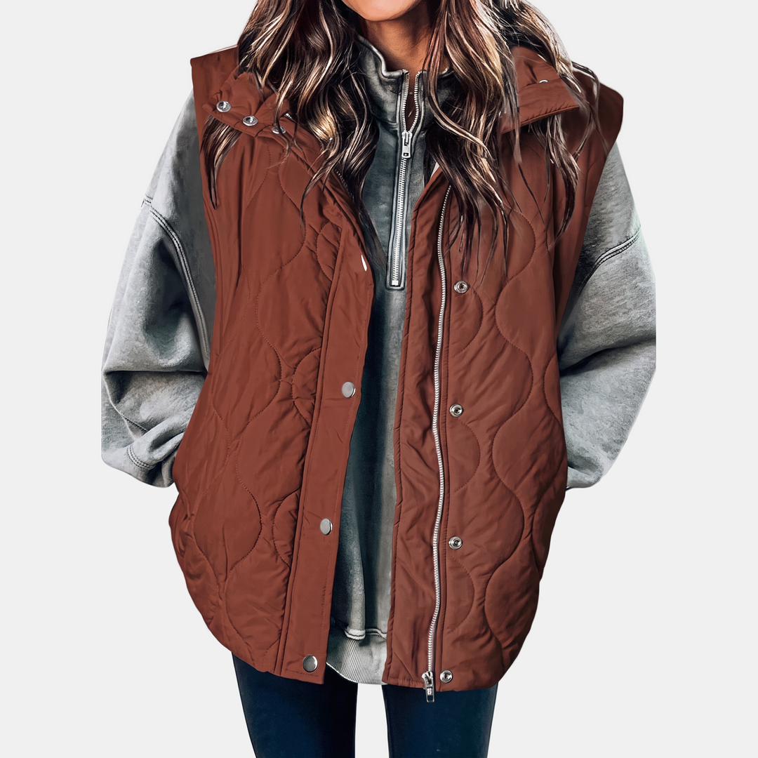 Francie | Quilted Sleeveless Puffer Vest