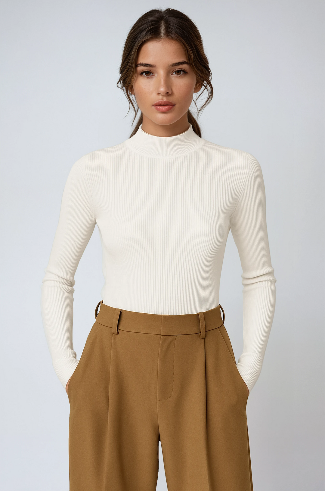 Berenice | Ribbed High-Neck Top