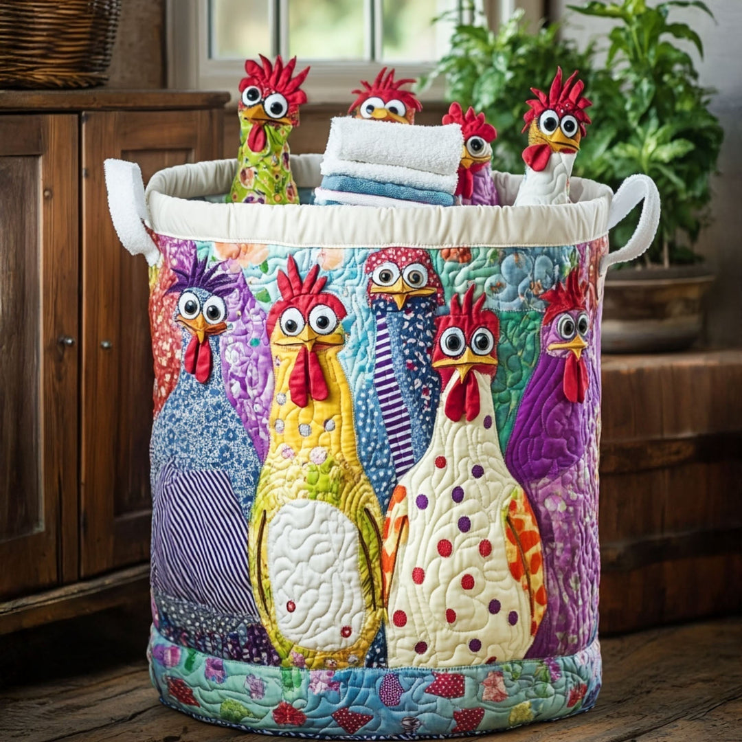 Margaret | Chicken Print Laundry Basket
