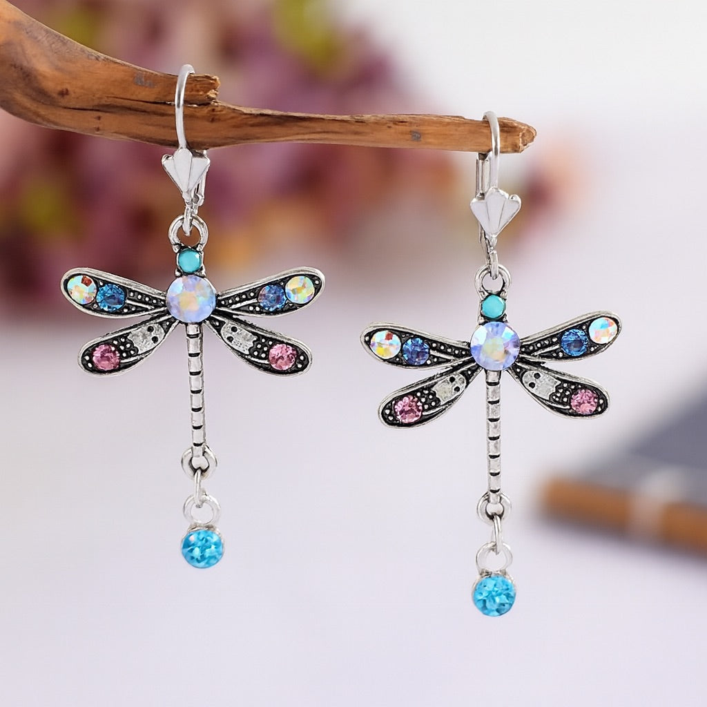 Rosabettina | Carved Dragonfly Earrings