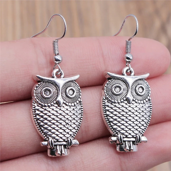 Viveca | Bohemian Owl Dangle Earrings