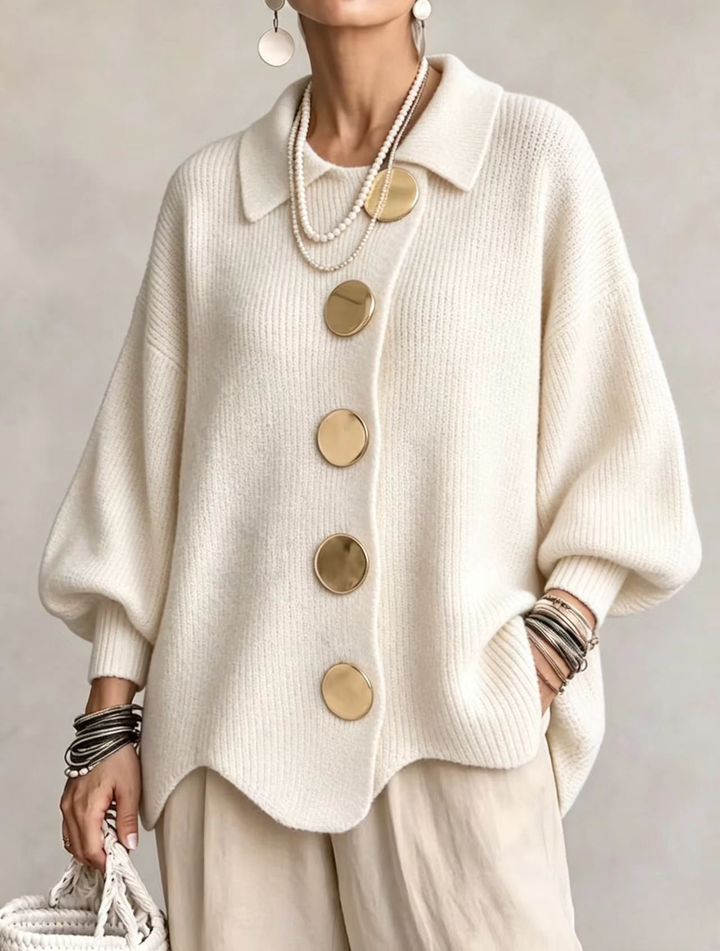 Iselyn | Oversized Collared Cardigan