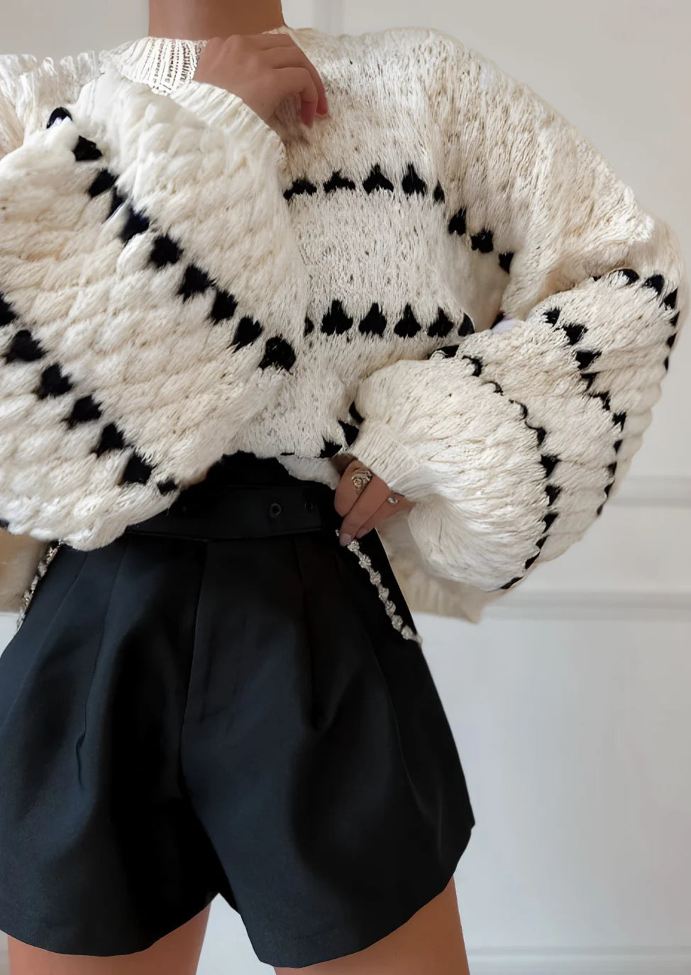 Ondine | Textured Crewneck Sweater