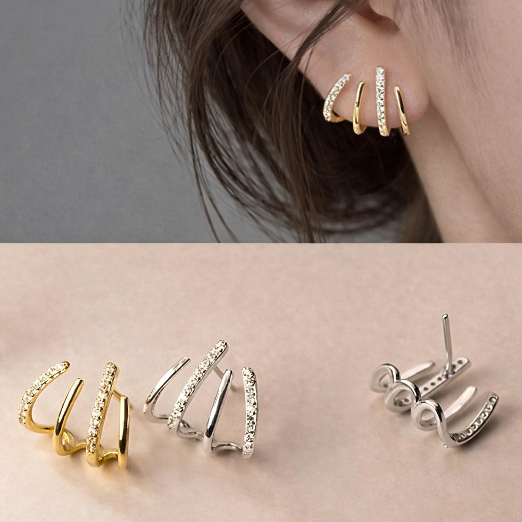 Millie | Spiral Ear Cuff Earrings