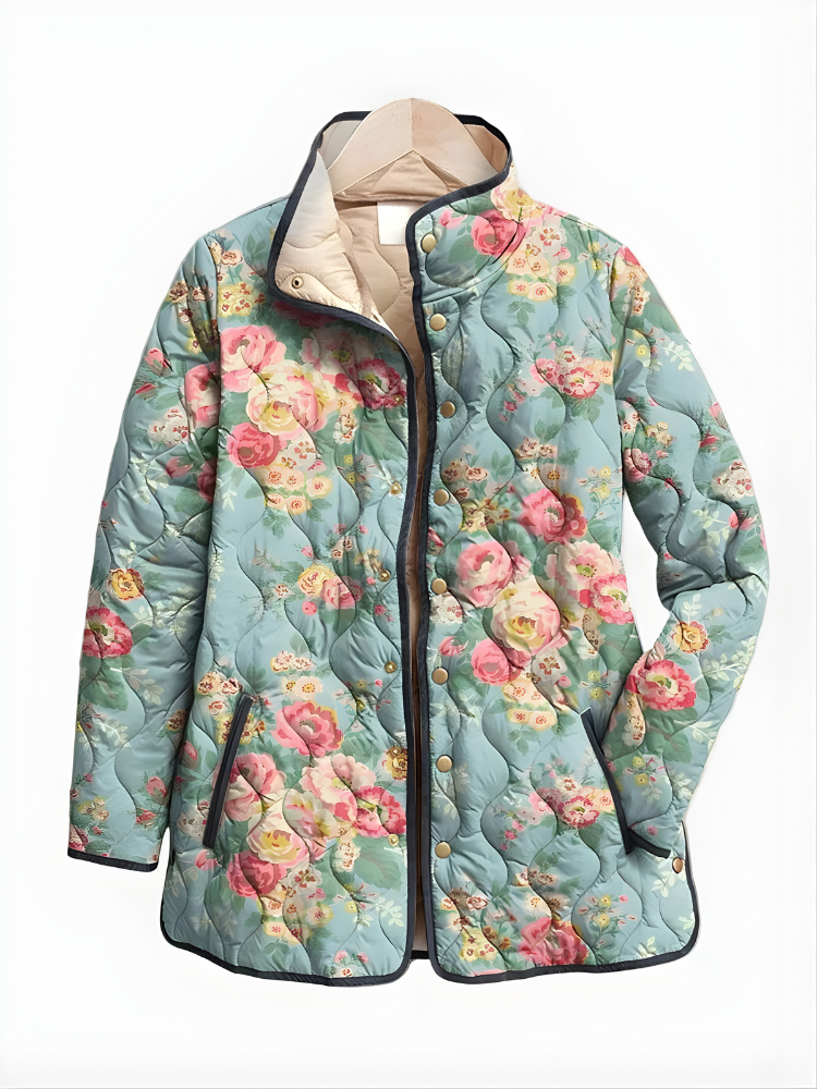 Finley | Quilted Printed Flower Jacket