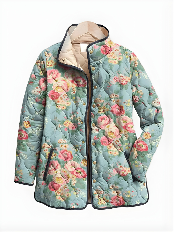 Finley | Quilted Printed Flower Jacket