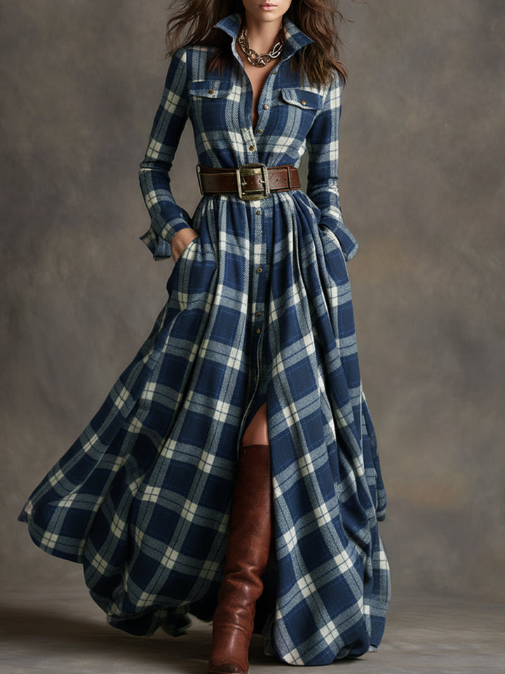 Roberta | Timeless Plaid Shirt Dress