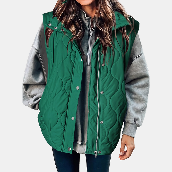 Francie | Quilted Sleeveless Puffer Vest