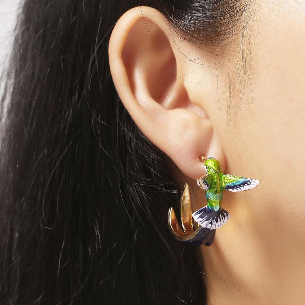 Louanne | Hummingbird Stainless Steel Earrings