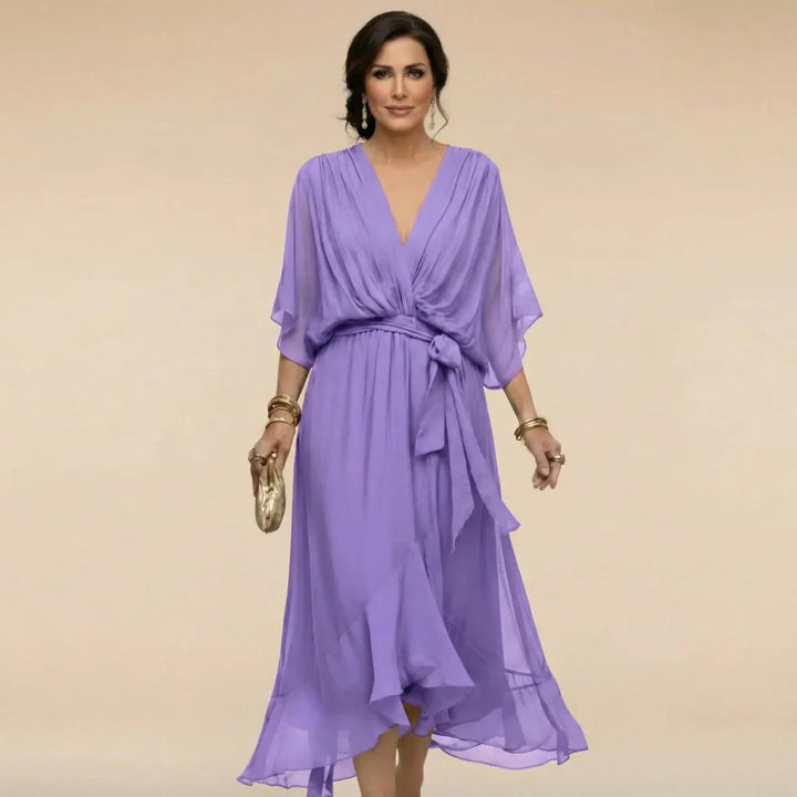 Marta | V-neck Chiffon Dress