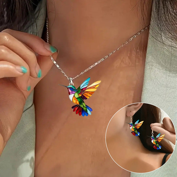 Calloway | Hummingbird Necklace Earrings