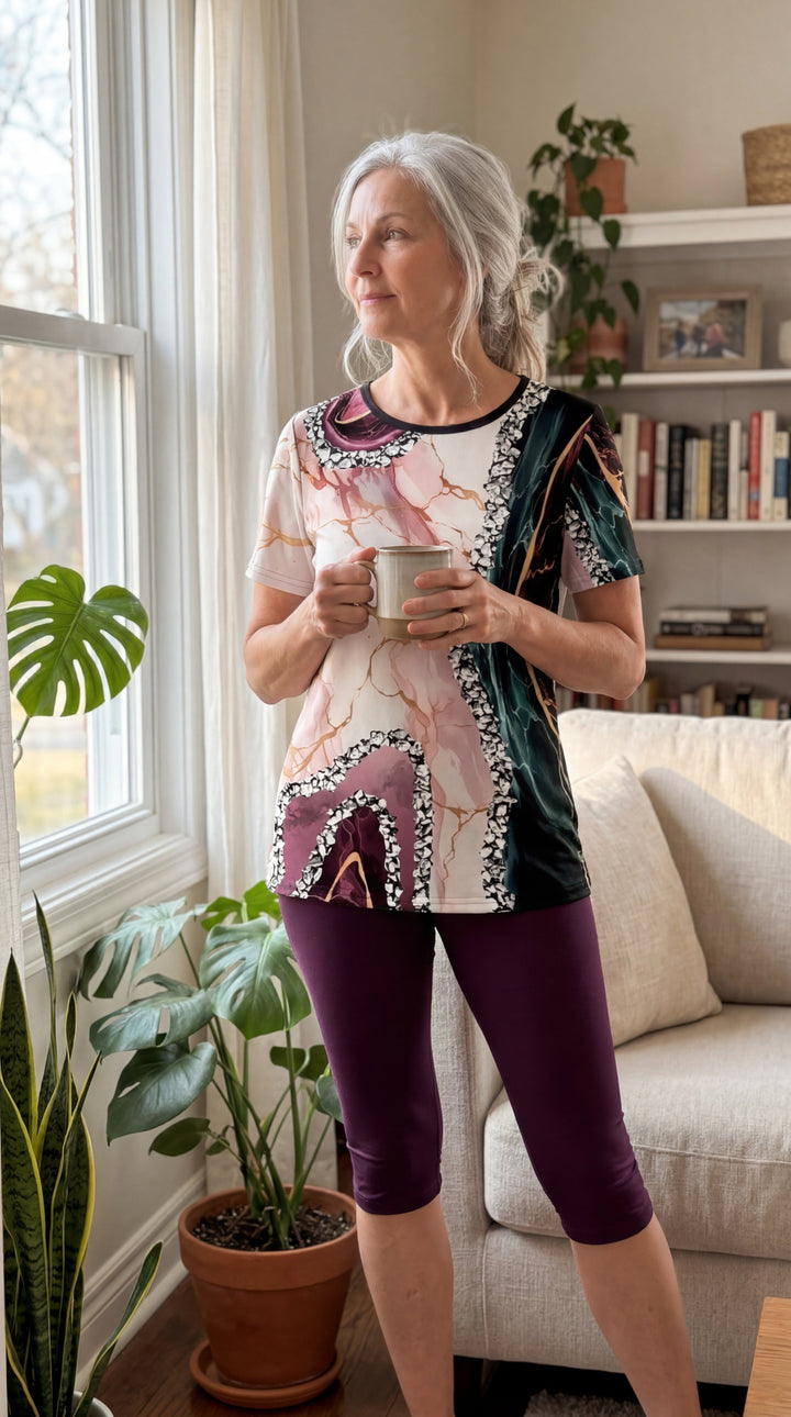 Luna | Printed Two-Piece Stretch Set