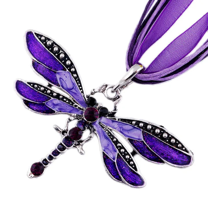 Kristel | Crystal Dragonfly Pendant Necklace