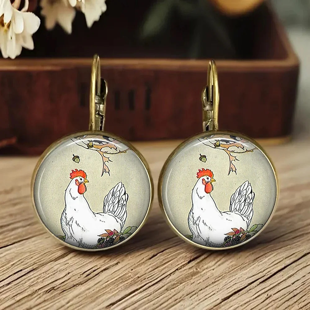 Zhanna | Animal Glass Dome Earrings