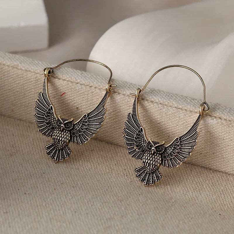 Vivianne | Vintage Bohemian Owl Earrings