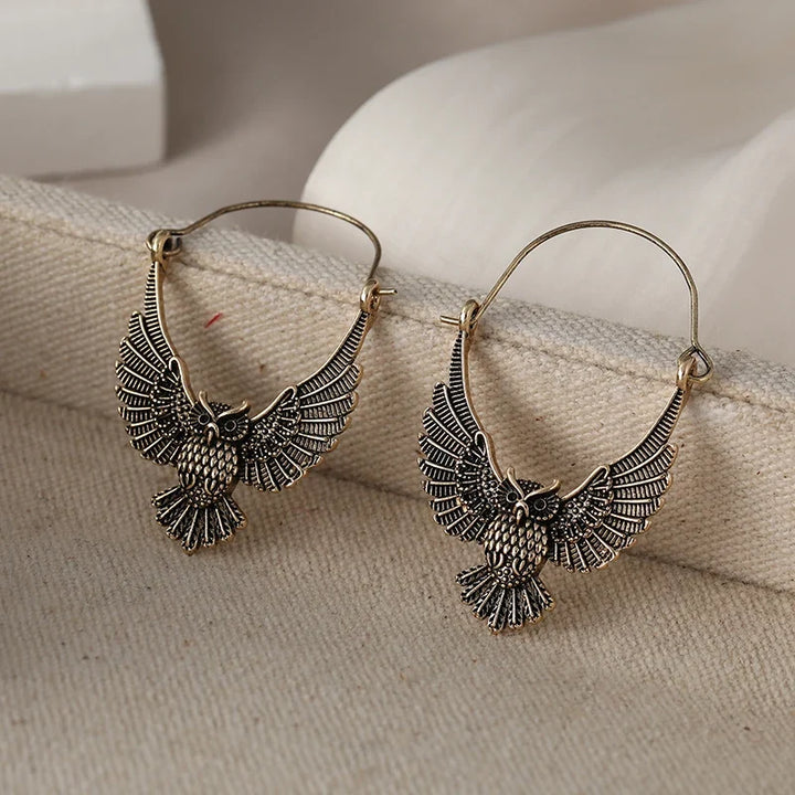 Vivianne | Vintage Bohemian Owl Earrings