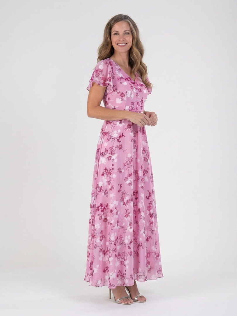 Esmeralda | Boho Chiffon Maxi Dress