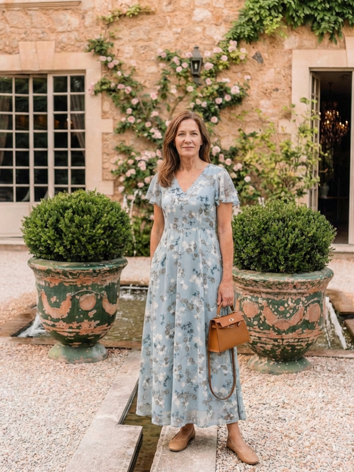Esmeralda | Boho Chiffon Maxi Dress