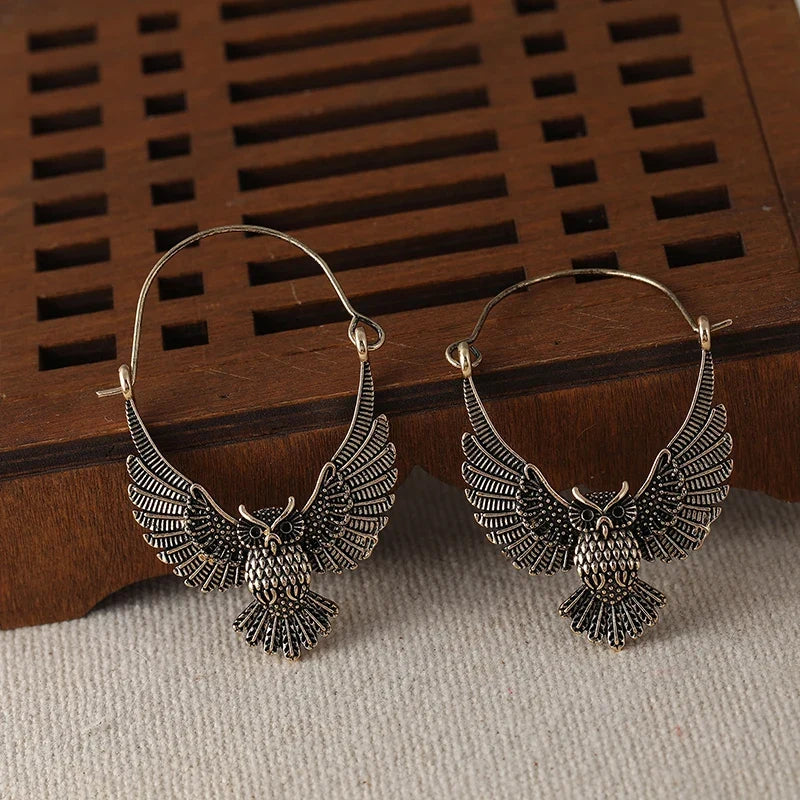 Vivianne | Vintage Bohemian Owl Earrings