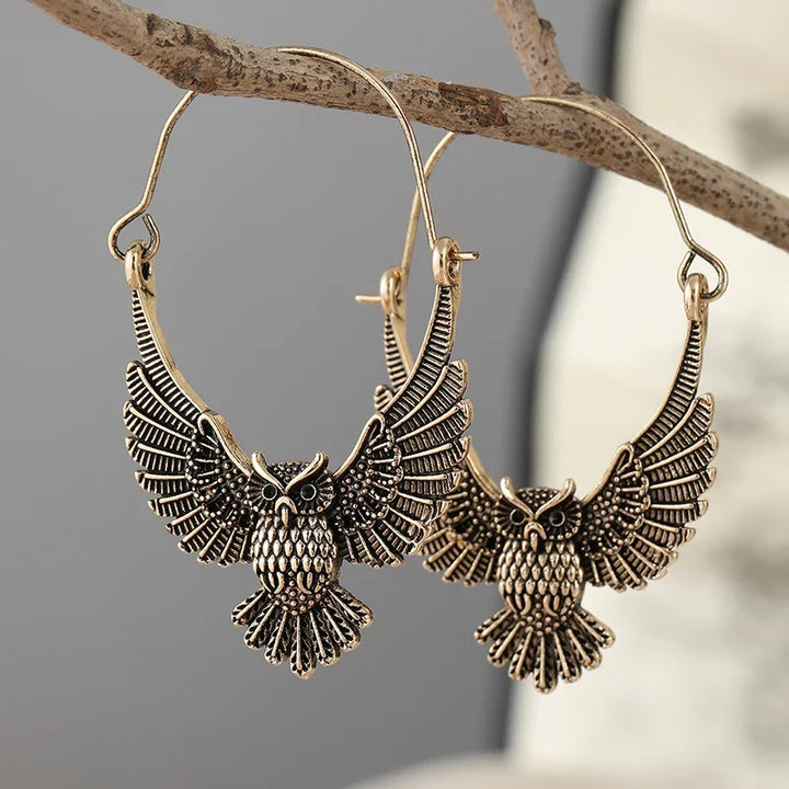 Vivianne | Vintage Bohemian Owl Earrings
