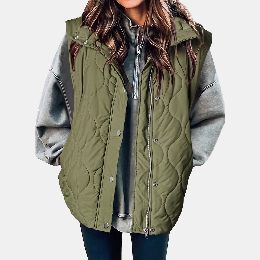 Francie | Quilted Sleeveless Puffer Vest