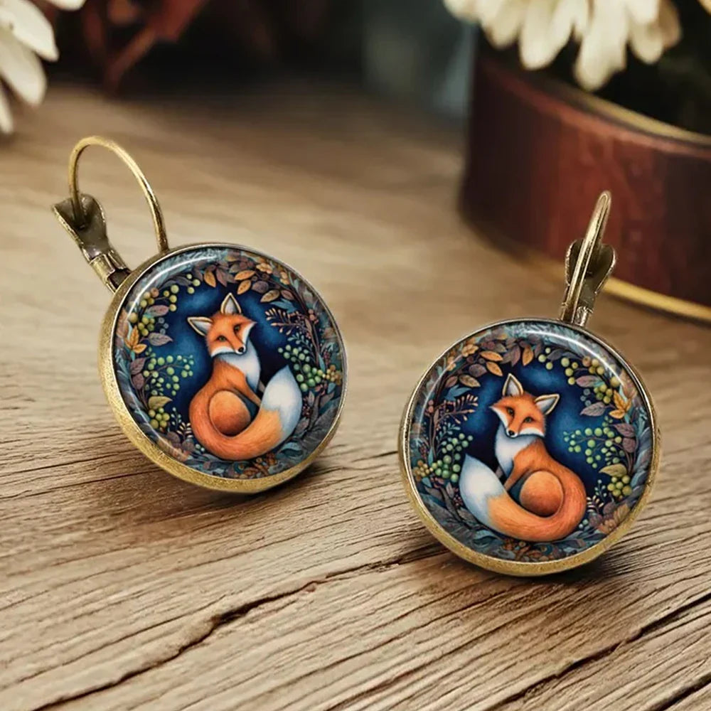 Zhanna | Animal Glass Dome Earrings