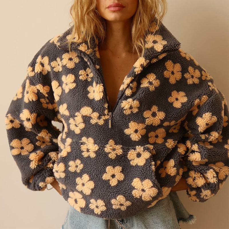 Oriana | Fleece Pullover Bloom