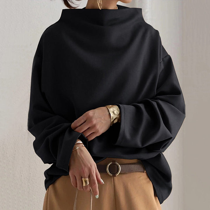 Lizzie | Draped High-Neck Top