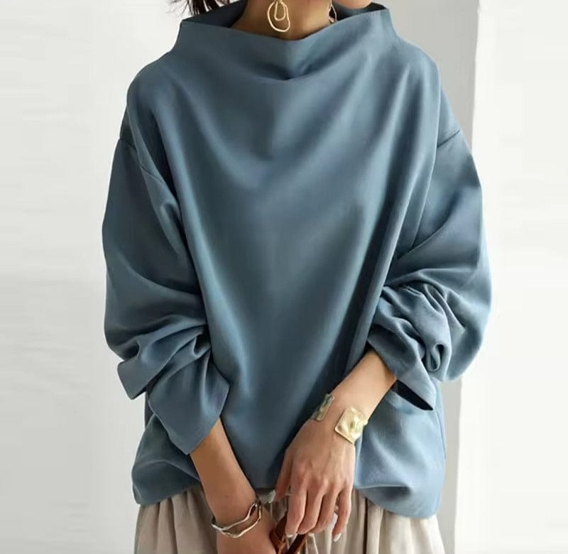 Lizzie | Draped High-Neck Top