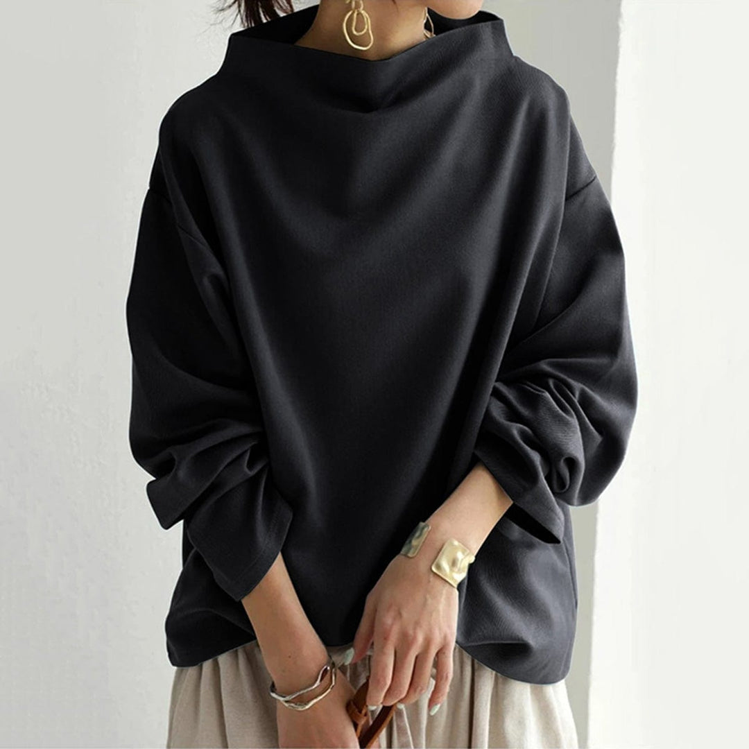 Lizzie | Draped High-Neck Top