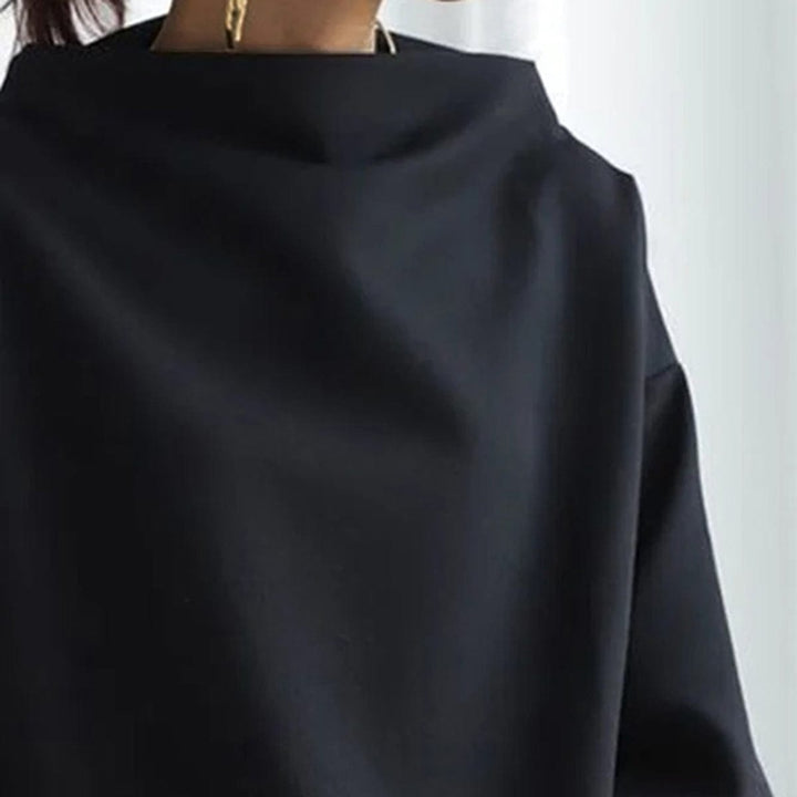 Lizzie | Draped High-Neck Top