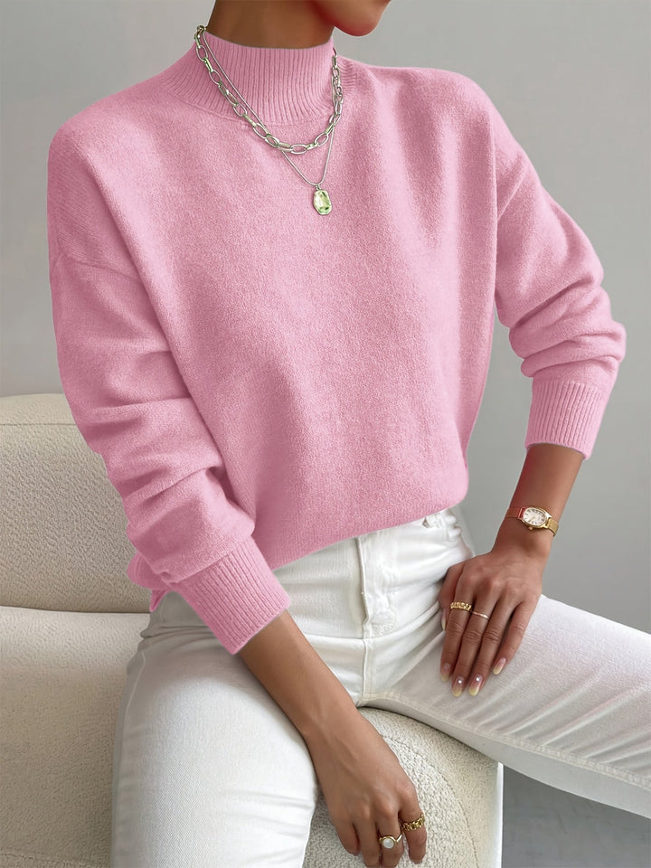 Caren | Soft Mock-Neck Sweater