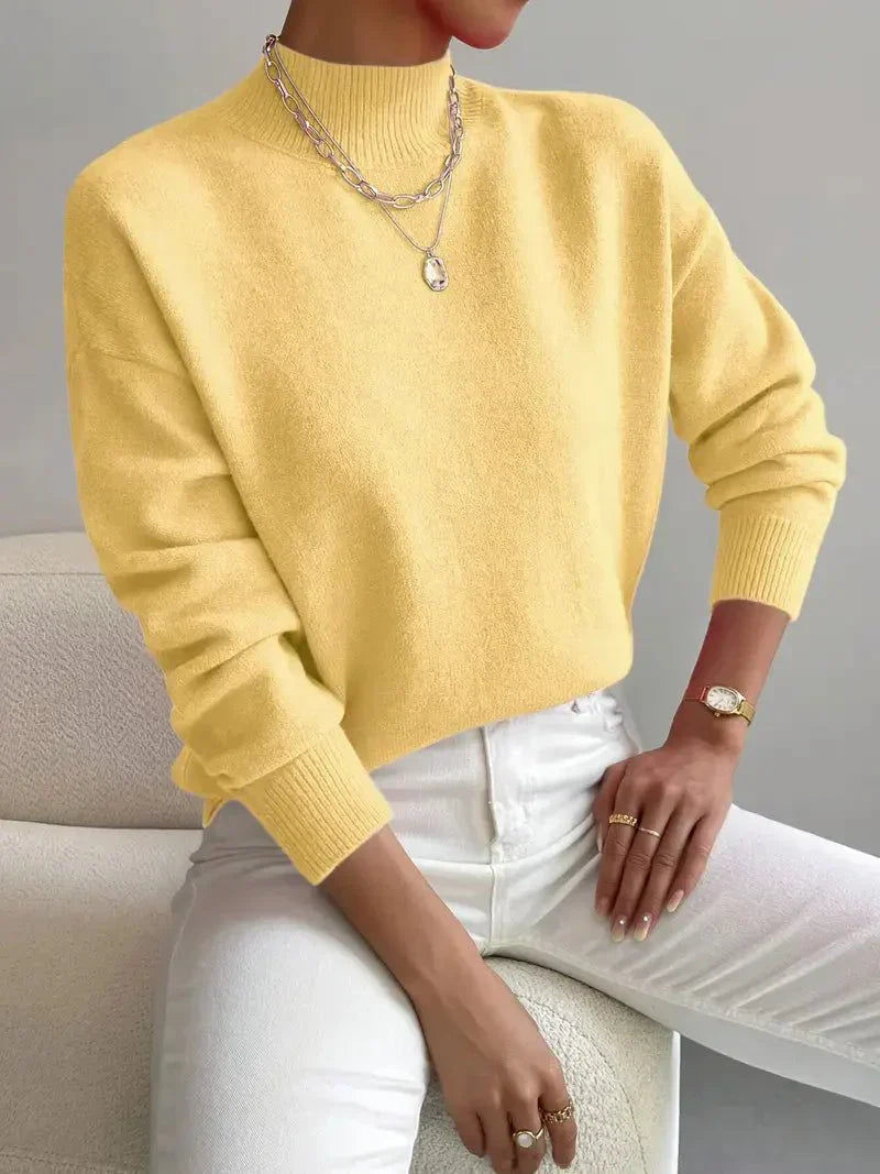 Caren | Soft Mock-Neck Sweater