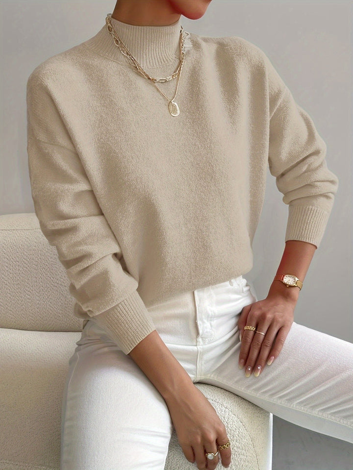 Caren | Soft Mock-Neck Sweater