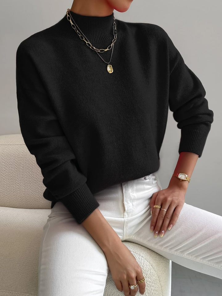 Caren | Soft Mock-Neck Sweater