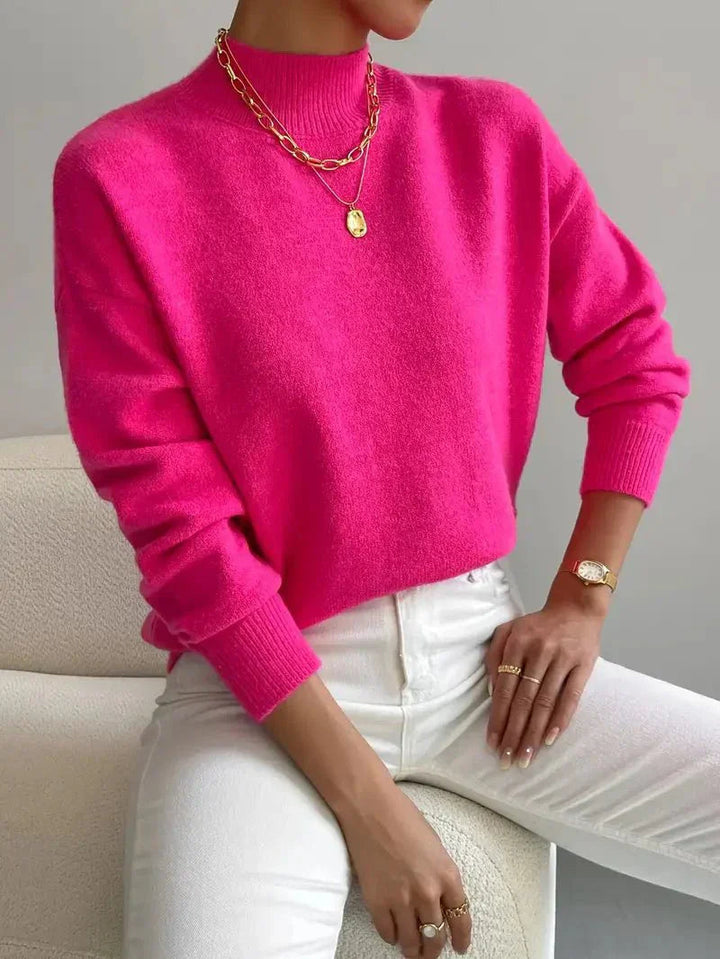 Caren | Soft Mock-Neck Sweater