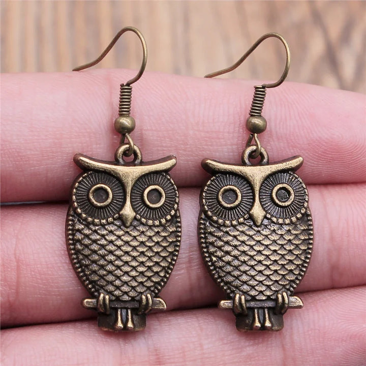 Viveca | Bohemian Owl Dangle Earrings