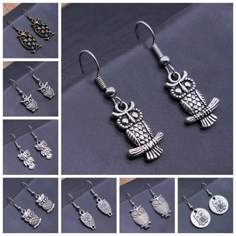 Viveca | Bohemian Owl Dangle Earrings