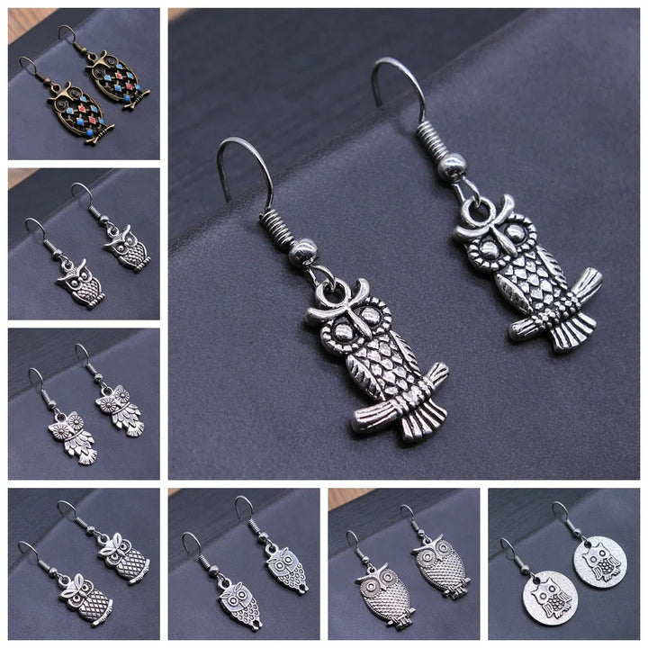 Viveca | Bohemian Owl Dangle Earrings